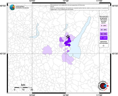 Mappa territorio comunale con almeno 3 questionari