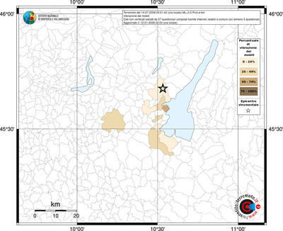 Mappa territorio comunale con almeno 3 questionari