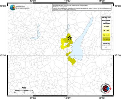 Mappa territorio comunale con almeno 3 questionari