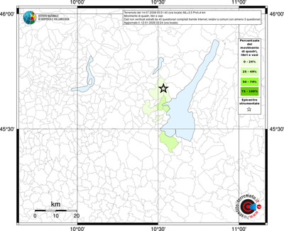Mappa territorio comunale con almeno 3 questionari