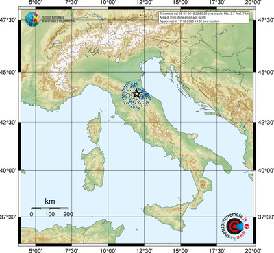 Area di invio delle email agli iscritti