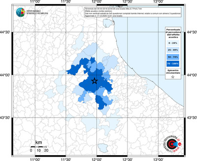 Mappa territorio comunale con almeno 3 questionari