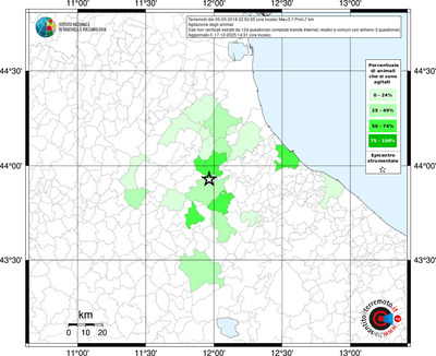 Mappa territorio comunale con almeno 3 questionari