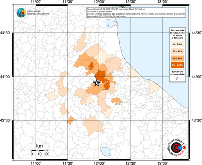 Mappa territorio comunale con almeno 3 questionari