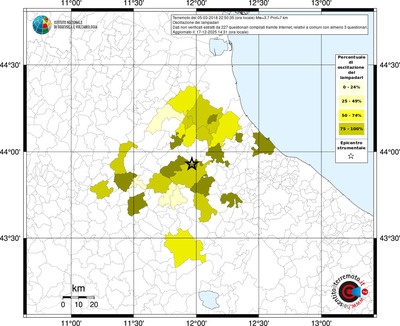 Mappa territorio comunale con almeno 3 questionari