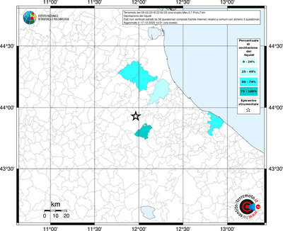 Mappa territorio comunale con almeno 3 questionari