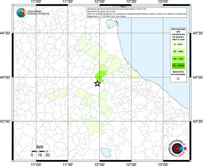 Mappa territorio comunale con almeno 3 questionari