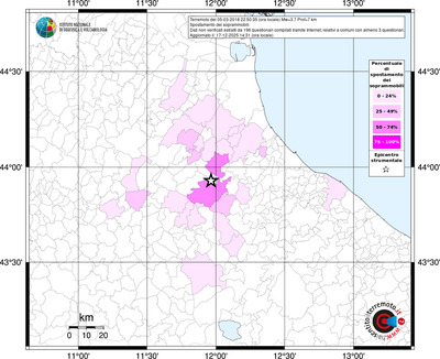 Mappa territorio comunale con almeno 3 questionari