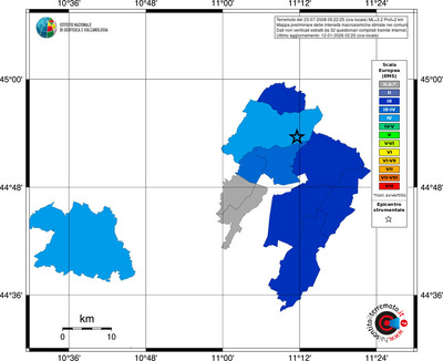 Mappa EMS - territori comuni