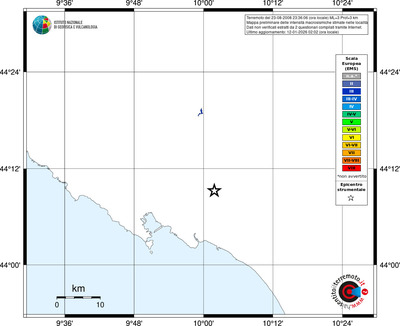 Mappa EMS - territori località