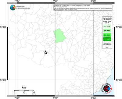 Mappa territorio comunale con almeno 3 questionari