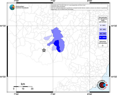 Mappa territorio comunale con almeno 3 questionari