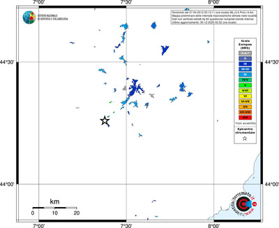 Mappa EMS - territori località