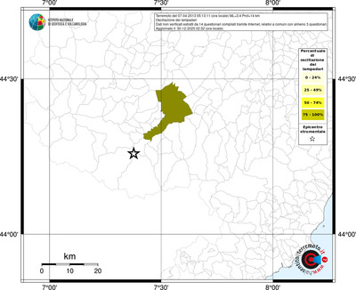 Mappa territorio comunale con almeno 3 questionari
