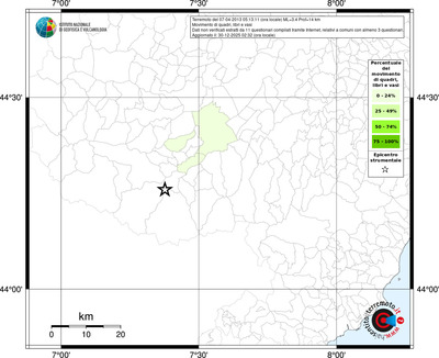 Mappa territorio comunale con almeno 3 questionari