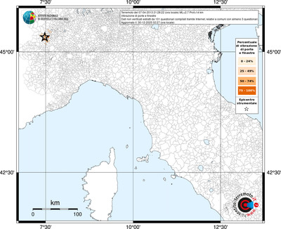 Mappa territorio comunale con almeno 3 questionari