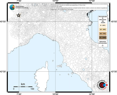 Mappa territorio comunale con almeno 3 questionari