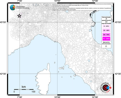 Mappa territorio comunale con almeno 3 questionari