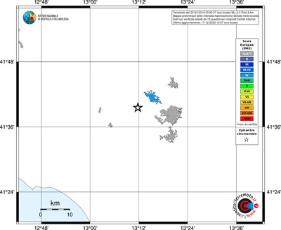 Mappa EMS - territori località