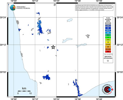 Mappa EMS - territori località
