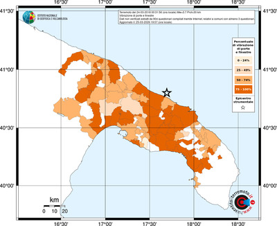 Mappa territorio comunale con almeno 3 questionari