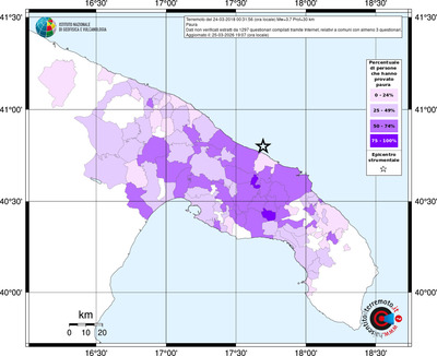 Mappa territorio comunale con almeno 3 questionari