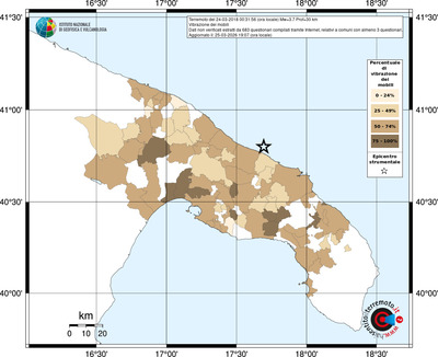 Mappa territorio comunale con almeno 3 questionari