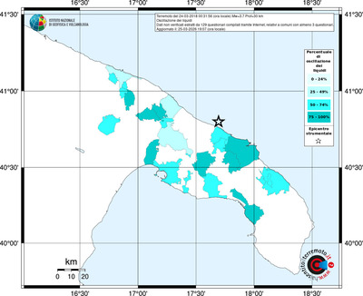 Mappa territorio comunale con almeno 3 questionari