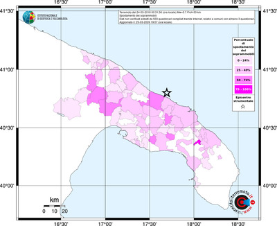 Mappa territorio comunale con almeno 3 questionari