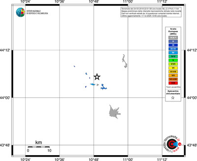 Mappa EMS - territori località
