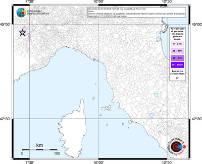 Mappa territorio comunale con almeno 3 questionari