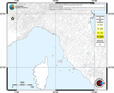 Mappa territorio comunale con almeno 3 questionari