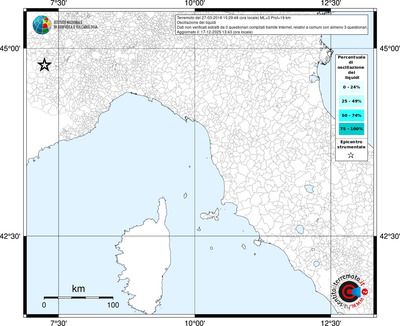 Mappa territorio comunale con almeno 3 questionari