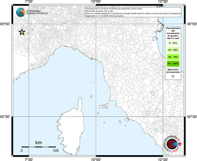 Mappa territorio comunale con almeno 3 questionari