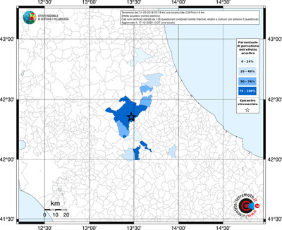 Mappa territorio comunale con almeno 3 questionari