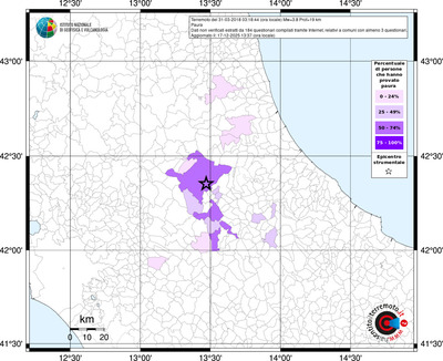 Mappa territorio comunale con almeno 3 questionari
