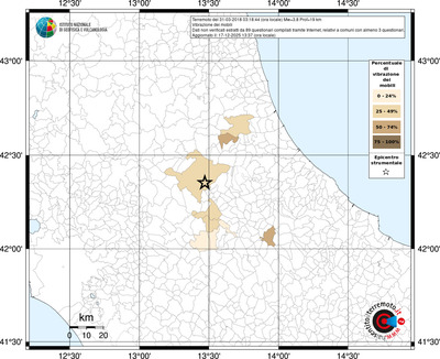 Mappa territorio comunale con almeno 3 questionari