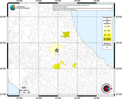 Mappa territorio comunale con almeno 3 questionari