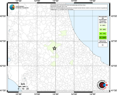 Mappa territorio comunale con almeno 3 questionari