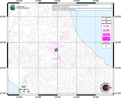 Mappa territorio comunale con almeno 3 questionari
