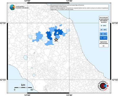 Mappa territorio comunale con almeno 3 questionari