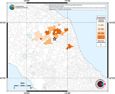 Mappa territorio comunale con almeno 3 questionari