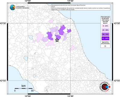 Mappa territorio comunale con almeno 3 questionari