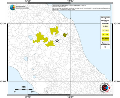 Mappa territorio comunale con almeno 3 questionari