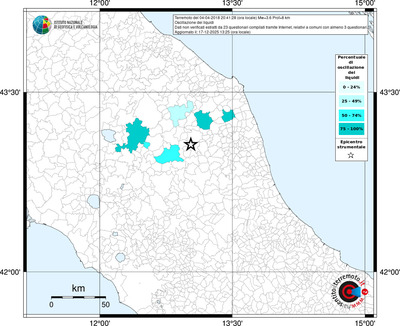 Mappa territorio comunale con almeno 3 questionari