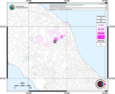 Mappa territorio comunale con almeno 3 questionari