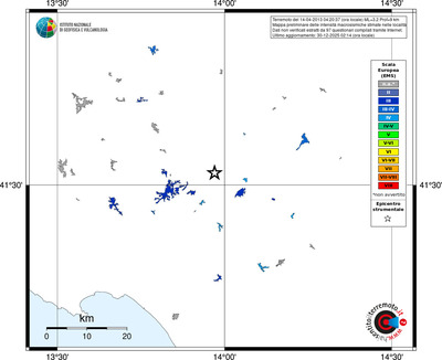 Mappa EMS - territori località