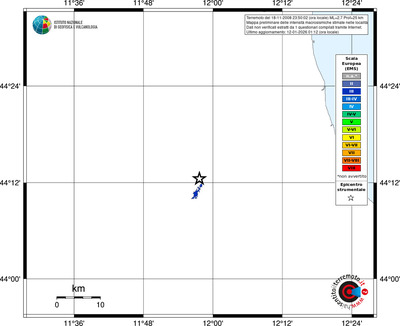 Mappa EMS - territori località