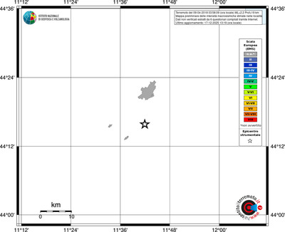 Mappa EMS - territori località