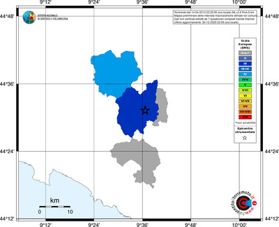 Mappa EMS - territori comuni
